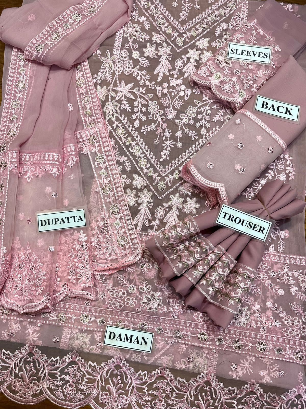 AZ D372 Luxury Chiffon Embroidered Unstitched