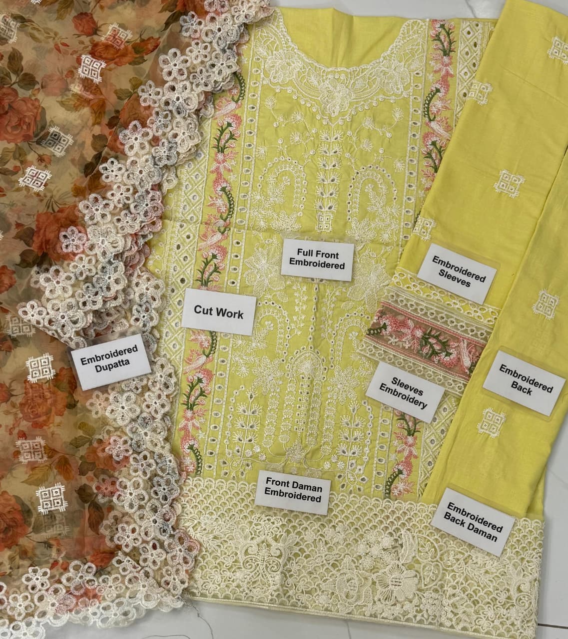 MH D24AB Lawn Festive Chikankari Unstitched