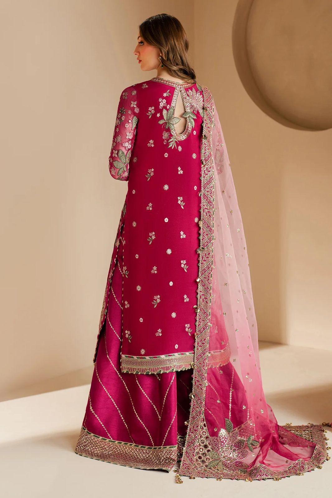 JZ D37 Pure Chiffon Embroidered Unstitched