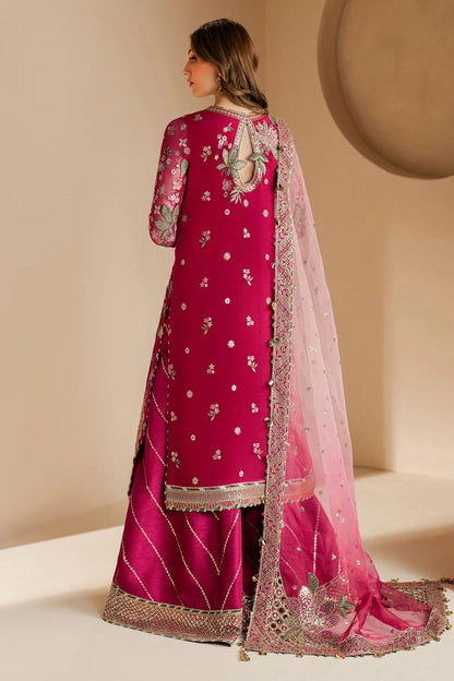 JZ D37 Pure Chiffon Embroidered Unstitched