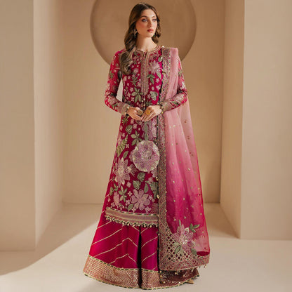 JZ D37 Pure Chiffon Embroidered Unstitched