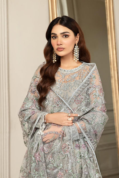 ZR D-2807 Luxury Net Embroidered Unstitched