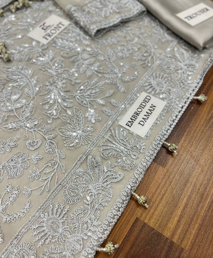 ZR D-2807 Luxury Net Embroidered Unstitched