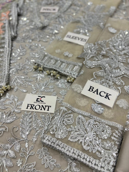 ZR D-2807 Luxury Net Embroidered Unstitched