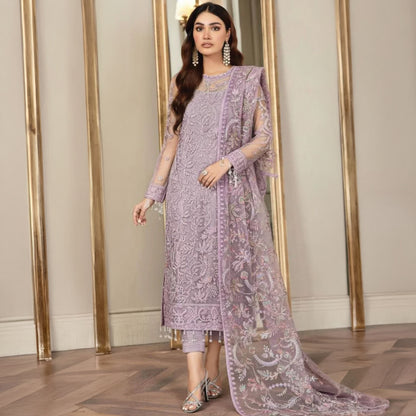 ZR D-2807 Luxury Net Embroidered Unstitched
