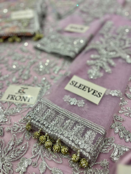 ZR D-2807 Luxury Net Embroidered Unstitched