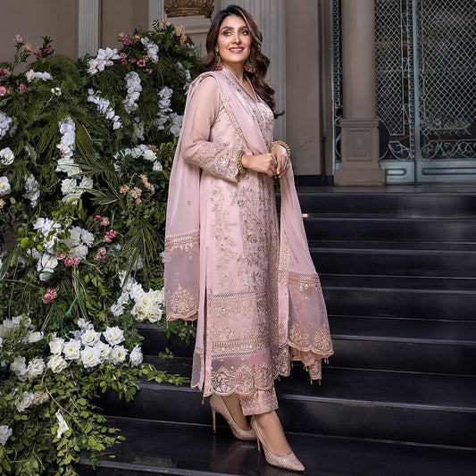 AZ D372 Luxury Chiffon Embroidered Unstitched