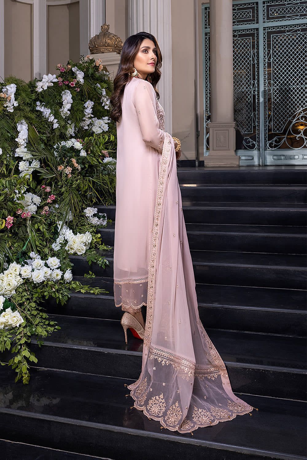 AZ D372 Luxury Chiffon Embroidered Unstitched