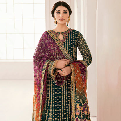 BR D47 Luxury Organza Embroidered Unstitched