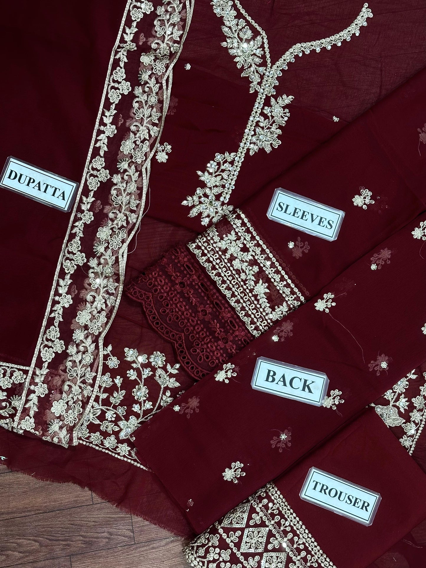AZ D472 Luxury Chiffon Embroidered Unstitched
