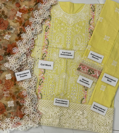 MH D24AB Lawn Festive Chikankari Unstitched