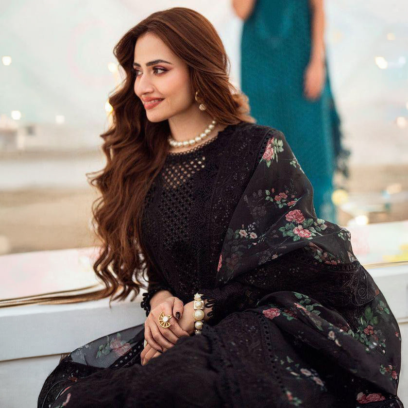NR D571 Luxury Lawn Chikankari Unstitched