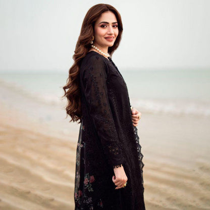 NR D571 Luxury Lawn Chikankari Unstitched
