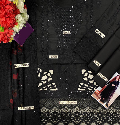 NR D571 Luxury Lawn Chikankari Unstitched