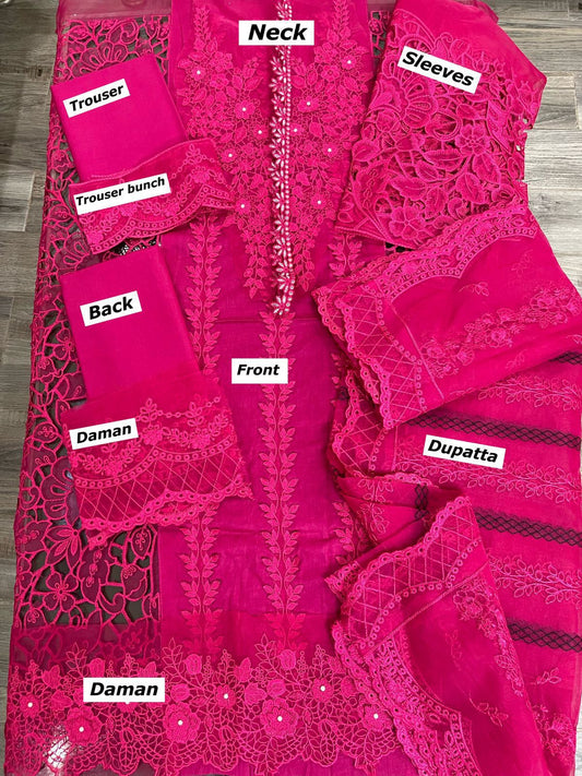 MB D573 Luxury Lawn 3D Embroidered Unstitched