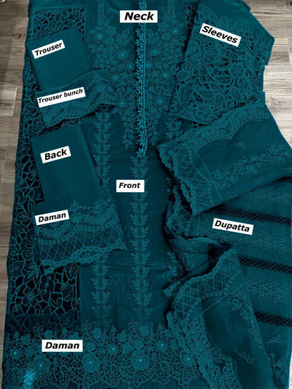 MB D573 Luxury Lawn 3D Embroidered Unstitched