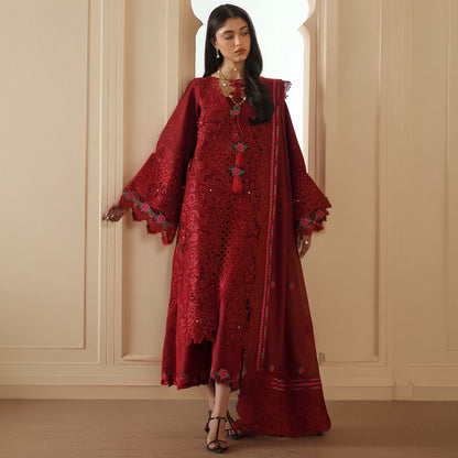 MZ D575 Luxury Lawn 3D Embroidered Unstitched