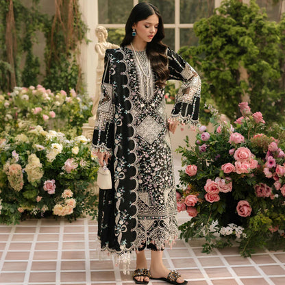 BIL Lawn with Embroidered Chiffon D-76