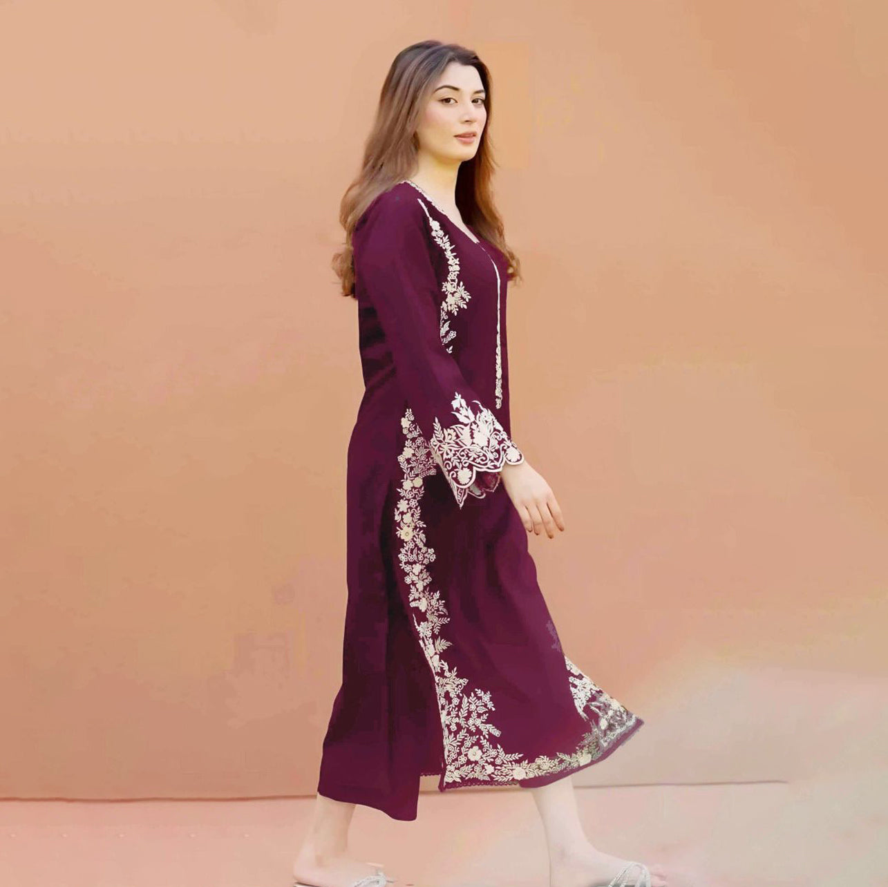 AZ Lawn Embroidered 2Pc D-5786