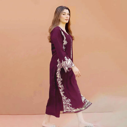 AZ Lawn Embroidered 2Pc D-5786