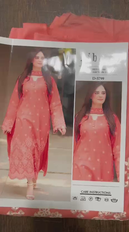 LS Lawn Embroidered 2Pc D-5799